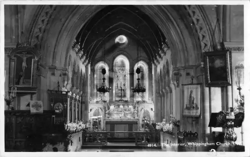 uk13602 interior whippingham church isle of wight real photo uk