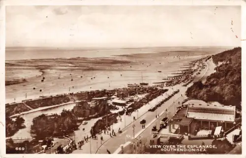 uk29542 view over the esplanade southend on sea real photo uk