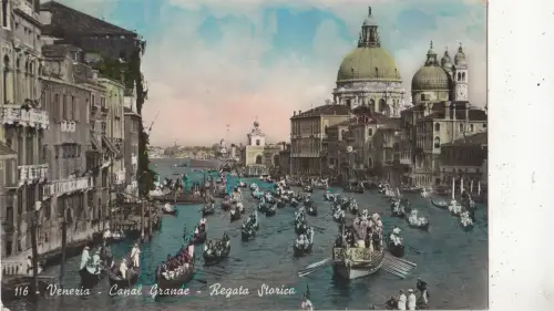 BF33330 venezia canal grande regata storica italy front/back image
