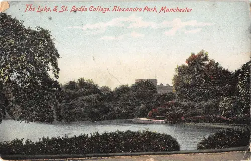 uk29722 the lake and st bedes college alexandra park manchester uk