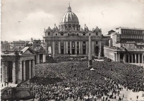 BF23136 piazza s pietro con adunata roma italy front/back image