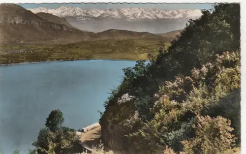 BF27360 le lac du bourget savoie la chaine de belledonn france front/back image