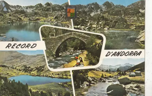 BF29242 andorra lacs dels persons pont romanic front/back image