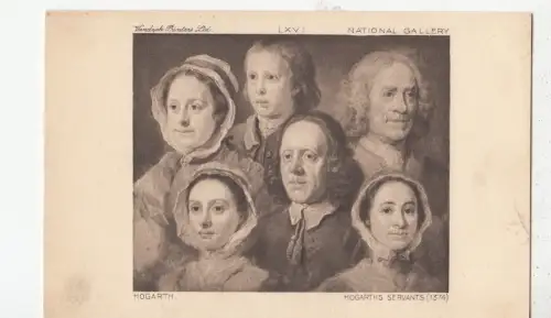 BF18544 Hogarth Hogarths Diener Gemälde Kunst Vorder-/Rückbild