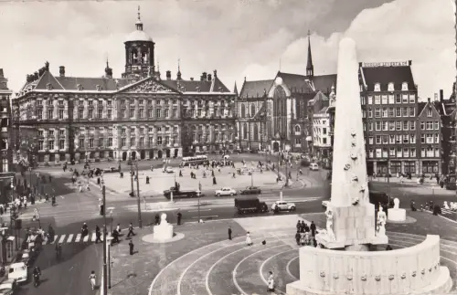 BF17491 amsterdam c dam met koniklijk netherland front/back image