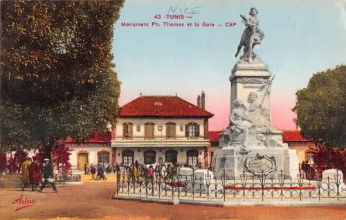 BR45919 Tunis Monument ph thomas et la gare cap tunesia