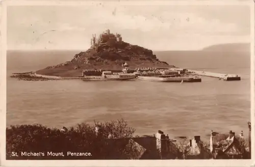 uk13083 penzance st michaels mount real photo uk