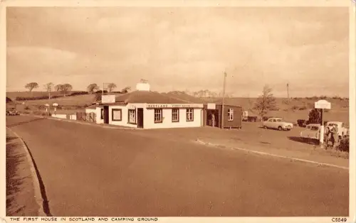 uk16725 erstes Haus ins Cotland und Campingplatz Echtfoto UK