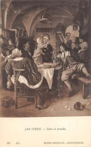 uk30877 rijks museum amsterdam uk jan steen gemälde postkarte kunst