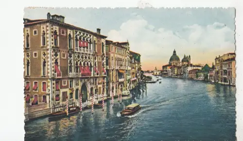 BF19192 venezia canal grande e palazzo franchetti italy front/back image
