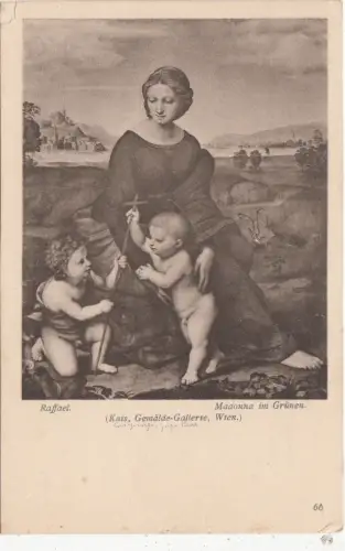 BF18433 Rafael Madonna im Grunen Gemälde Kunst Vorder-/Rückbild