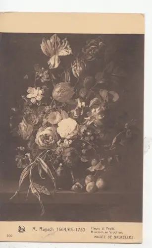 BF18532 r ruysch fleurs et fruits bruxelles painting art front/back image