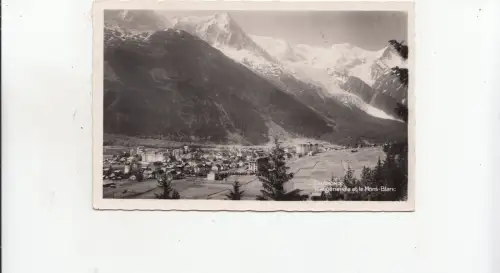 BF25967 chamonix vue generale et le mont blanc france front/back image