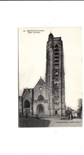 BF12049 eglise st crepin chateau therry france front/back image