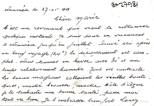 BF27981 Neukaledonien Vorder-/Rückbild