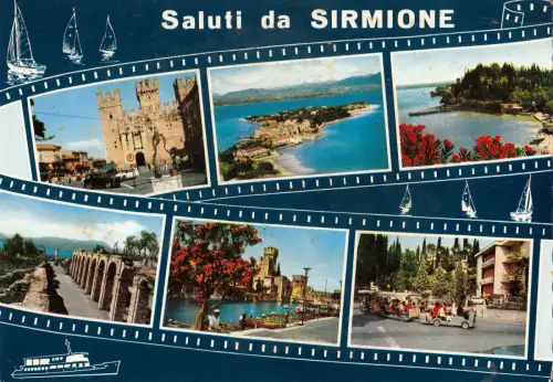 BF13815 saluti da sirmione multi views italy front/back image