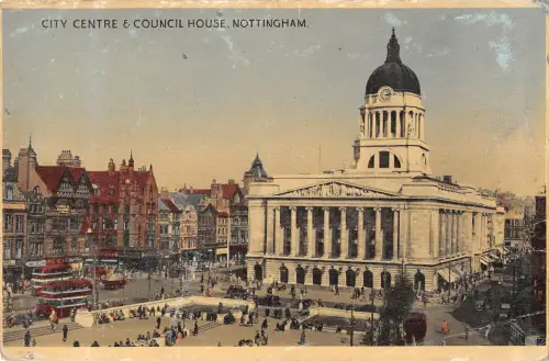 BR78615 Stadtzentrum und Ratshaus Nottingham UK