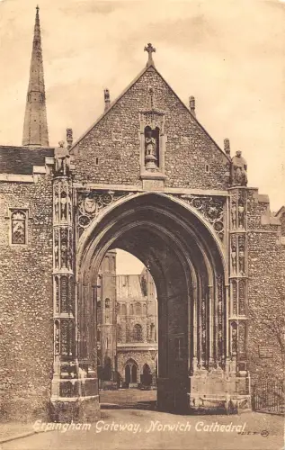 uk17277 erpingham gateway norwich cathedral real photo uk