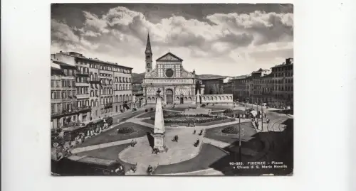 BF33341 firenze piazza e chiesa di s maria novella italy front/back image