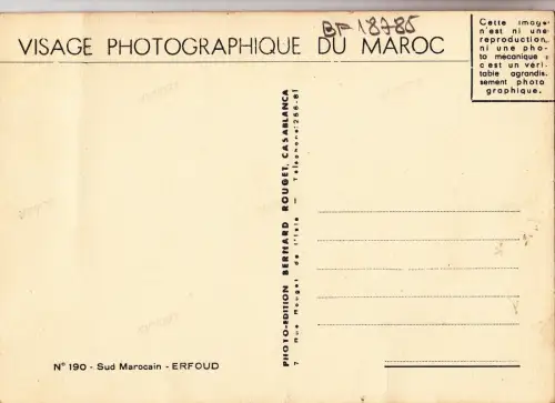 BF18785 sud marocco erfoud types front/back image