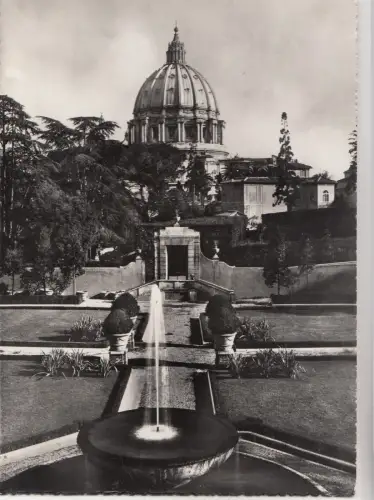 BF33316 roma cupola di s pietro dei giardini vaticani italy front/back image