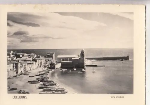BF27481 p o collioure l eglise de st vincent et la jete france front/back image