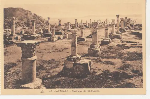 BF18946 basilique de st cyprien carthage tunisia front/back image