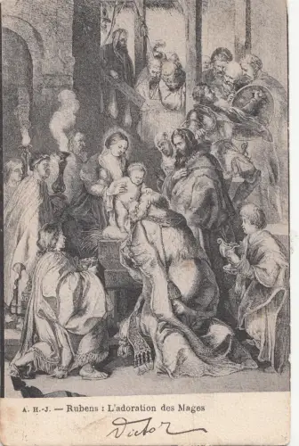 BF18612 rubens l adoration des mages Gemälde Kunst Vorder-/Rückbild
