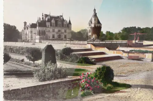 BF15555 chenonceaux le chateau facade nord est et terr france front/back image