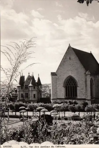 BF15600 angers vue des jardins du chateau france front/back image