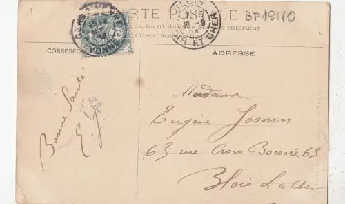 BF19110 salle de seanee du conseil hotel de ville sens france front/back image