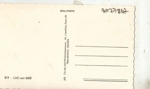 BF27867 luc sur mer france front/back image