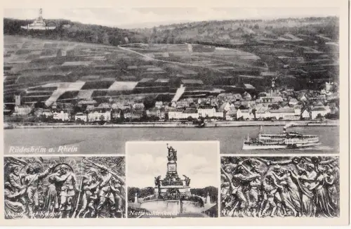 BF17098 Mehrfachansichten Schiff Rüdesheim Deutschland Vorder-/Rückbild