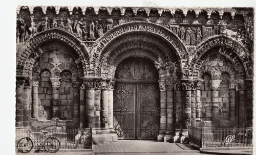 BF16109 poitiers porche central de notre dame la grand france front/back image