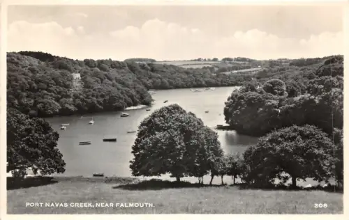 br109906 port navas creek near falmouth real photo uk