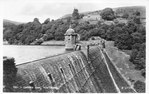 uk40573 pen y carreg dam rhayader wales real photo uk