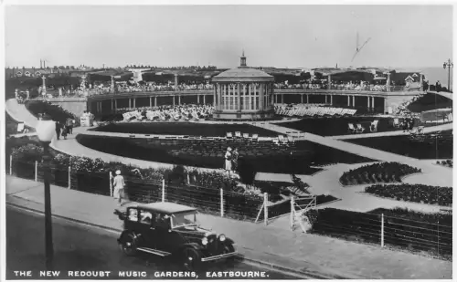 uk40542 new redoubt music gardens eastbourne real photo uk