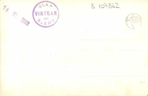 B107862 Slowenien Slap Vintgar Bri Bledu Wasserfall Brücke Echtfoto UK