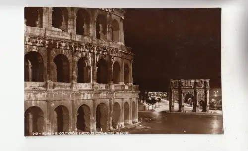 BF33006 roma il colosseo l arco di constantino di notte italy front/back image