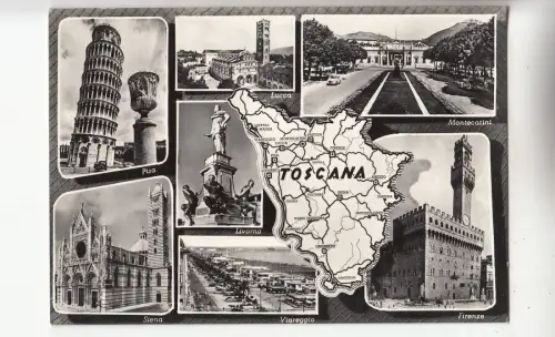 BF33233 toscana map cartes geographiques italy front/back image