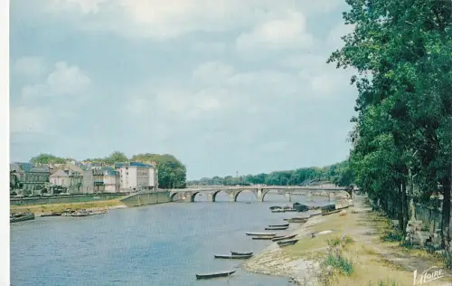 BF13455 angers le quai ligny et le pont de verdun france front/back image