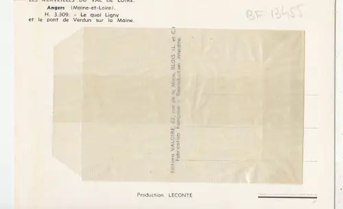 BF13455 angers le quai ligny et le pont de verdun france front/back image