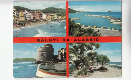 BF23308 saluti da alassio italy front/back image