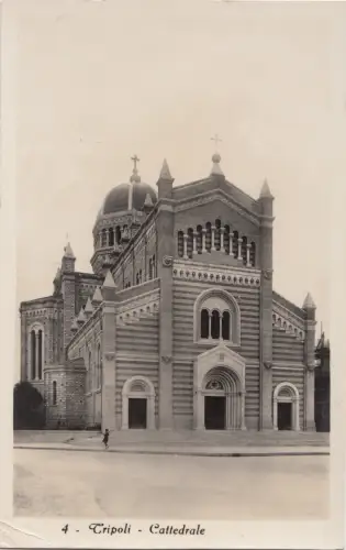 B77296 cattedrale tripoli lybia scan front/back image