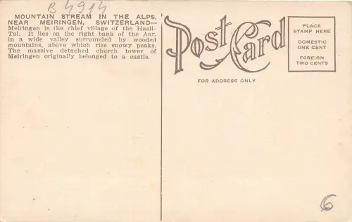 B4914 Meiringen Gebirgsbach Front/Back Scan