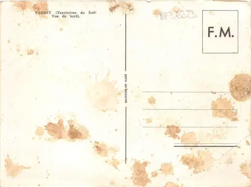 BF36323 taghit vue du bordj algeria front/back scan