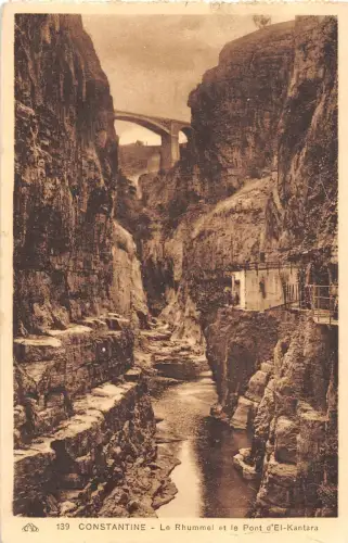 BF36158 constantine le rhummel et le pont d el kantar algeria front/back scan