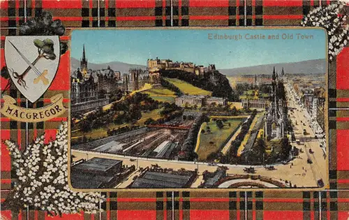 BF35374 edinburgh castle scotaland uk old town front/back scan