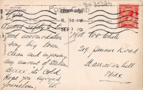 BF35374 edinburgh castle scotaland uk old town front/back scan