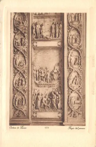 BF35276 certosa di pavia fregio del pronac Skulptur Italien Front/Back Scan